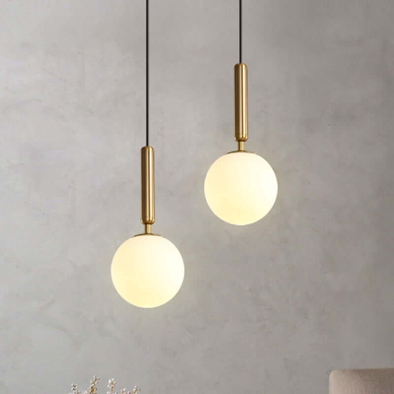 Modern Gold Glass Ball Pendant